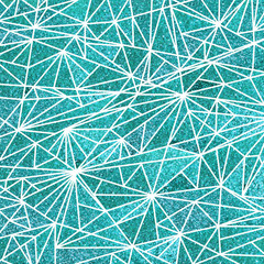 Polygon. Glitter mosaic. Bright summer pattern with Glitter triangles.