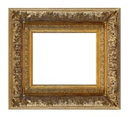 Golden frame for paintings, mirrors or photo