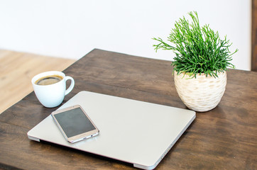 Work computer, computer on the desktop, business