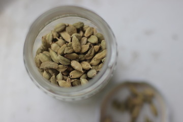 cardamom in glass jar