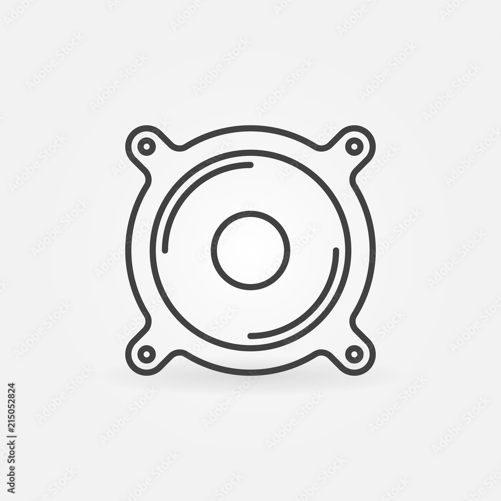 Poster loud speaker vector outline icon or design element
