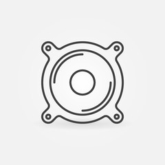 Loud speaker vector outline icon or design element
