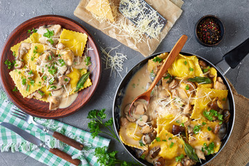 homemade ravioli served on a plate