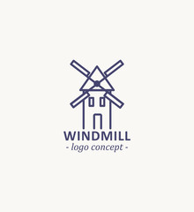 Windmill. Logo concept.