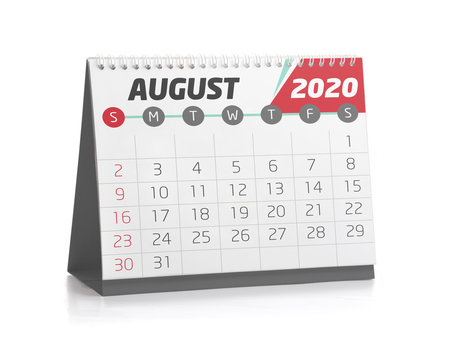 Office Calendar August 2020