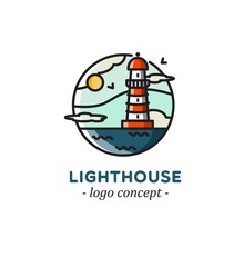 Lighthouse logo concept.