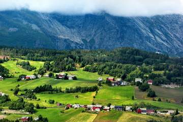 Fototapeta na wymiar Rural landscape near Voss, Hordaland county, Norway