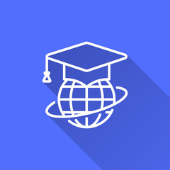 E-learning education vector icon.