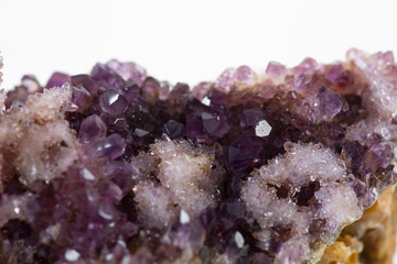 Crystal Stone macro mineral, purple rough amethyst quartz