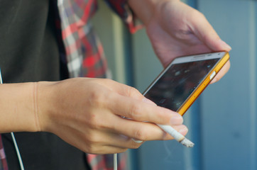 playing on the phone