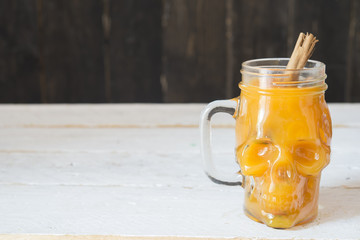 Pumpkin drink with apple, cinnamon and star anise