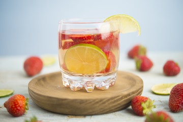 Water with strawberry