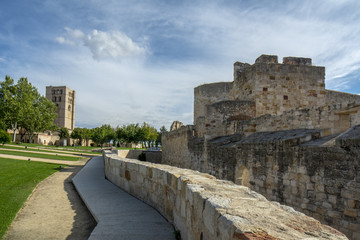 Fototapeta na wymiar Vista de la Torre de la Catedral y el castillo de Zamora 