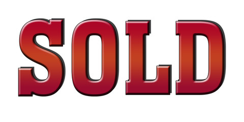 sold Logo Stamp Icon Button