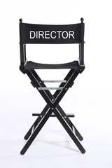 cinema movie director chair stool isolated on white background