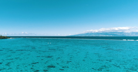 lagoon in aerial view