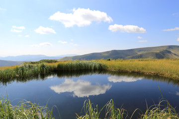 small lake in mountains