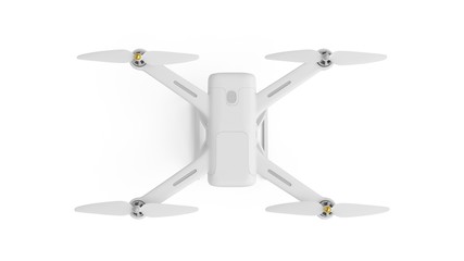 3D Rendering Drone isolated on white background