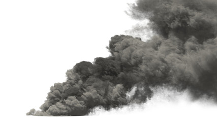 large smoke on white background - obrazy, fototapety, plakaty
