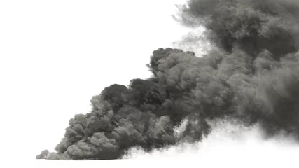 Plexiglas foto achterwand grote rook op witte achtergrond © alexyz3d