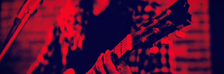 Male singer performing in nightclub