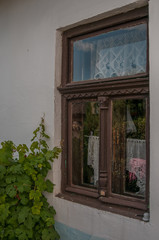 Fototapeta na wymiar Old wooden window, exterior 