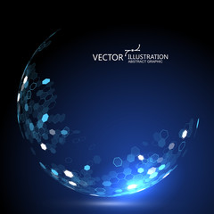 Molecular structure formed the three-dimensional earth, the implication of the sense of science and technology.