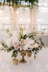 The stylish table at restaurant which is beautifully decorated for guests