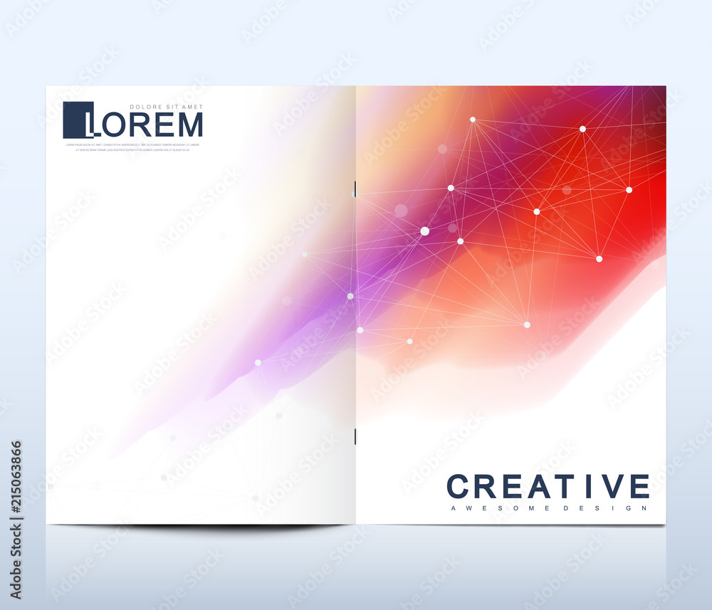 Poster modern vector template for brochure leaflet flyer cover banner catalog in a4 size. abstract fluid 3d