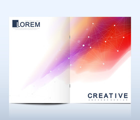 Modern vector template for brochure leaflet flyer cover banner catalog in A4 size. Abstract fluid 3d shapes vector trendy liquid colors backgrounds set. Colored fluid graphic composition illustration.