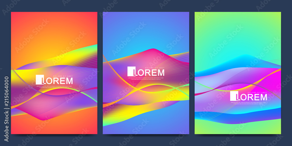 Poster modern vector template for brochure leaflet flyer cover banner catalog in a4 size. abstract fluid 3d