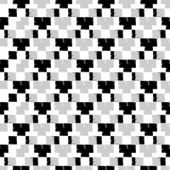 Seamless abstract geometric pattern. The pattern of pixels. Mosaic texture. Brushwork. Hand hatching. Scribble texture. Textile rapport.