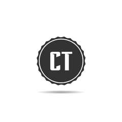 Initial Letter CT Logo Template Design