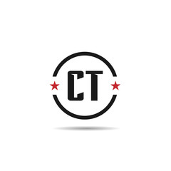 Initial Letter CT Logo Template Design