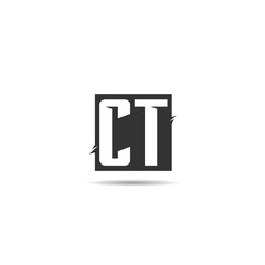 Initial Letter CT Logo Template Design