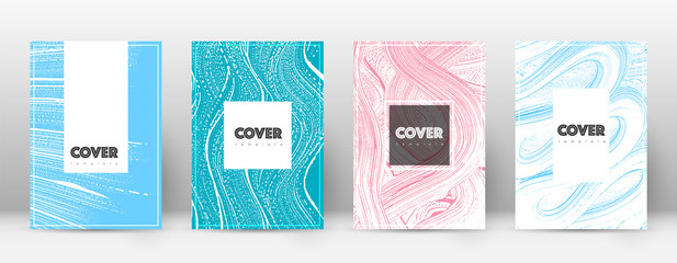 Cover page design template. Hipster brochure layout. Captivating trendy abstract cover page. Pink an