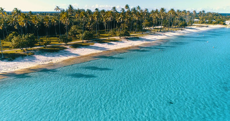 dream landscape in french polynesia, aerial view