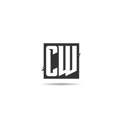 Initial Letter CW Logo Template Design
