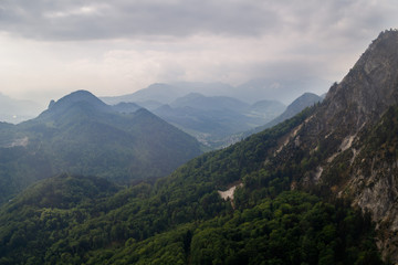 Naklejka premium Scenic views from the mountain Untersberg, Salzburg