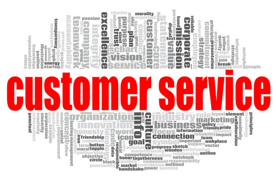 Customer service word cloud