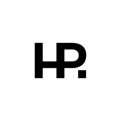 hr letter rh initial logo vector icon