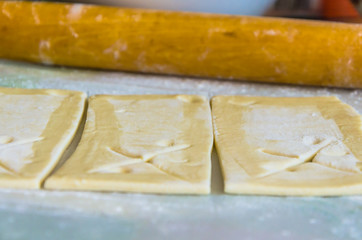 Puff pastry with mushroom filling