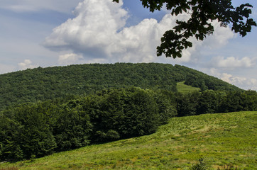 Obraz premium panorama Bieszczady połoniny