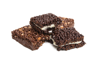 cereal chocolate bar isolated