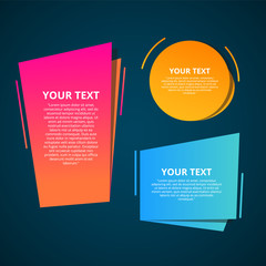 Vector abstract speed geometric origami banner 