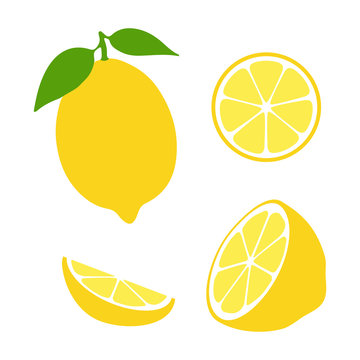 Fresh lemon fruits.