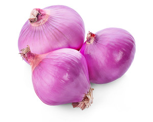 shallots isolated on white background