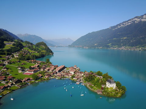 Iseltwald near Interlaken, Switzerland, Summer's day