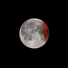 Ending of Super Bloody Moon full eclipse