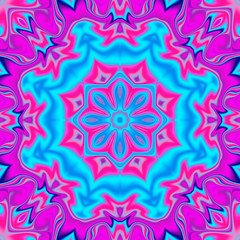 3D surreal illustration. Sacred geometry. Mysterious psychedelic relaxation pattern. Fractal abstract texture. Digital artwork graphic astrology magic
